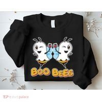 Wine Boo Bees Funny Ghost Sweatshirt thumb 2