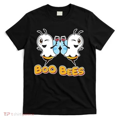 Wine Boo Bees Funny Ghost T-Shirt