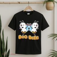 Wine Boo Bees Funny Ghost T-Shirt thumb 2