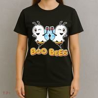 Wine Boo Bees Funny Ghost T-Shirt thumb 4