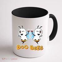 Wine Boo Bees Funny Ghost Coffee Mug thumb 1