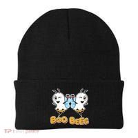 Wine Boo Bees Funny Ghost Beanie thumb 0