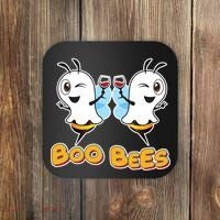 Wine Boo Bees Funny Ghost Coaster thumb 0