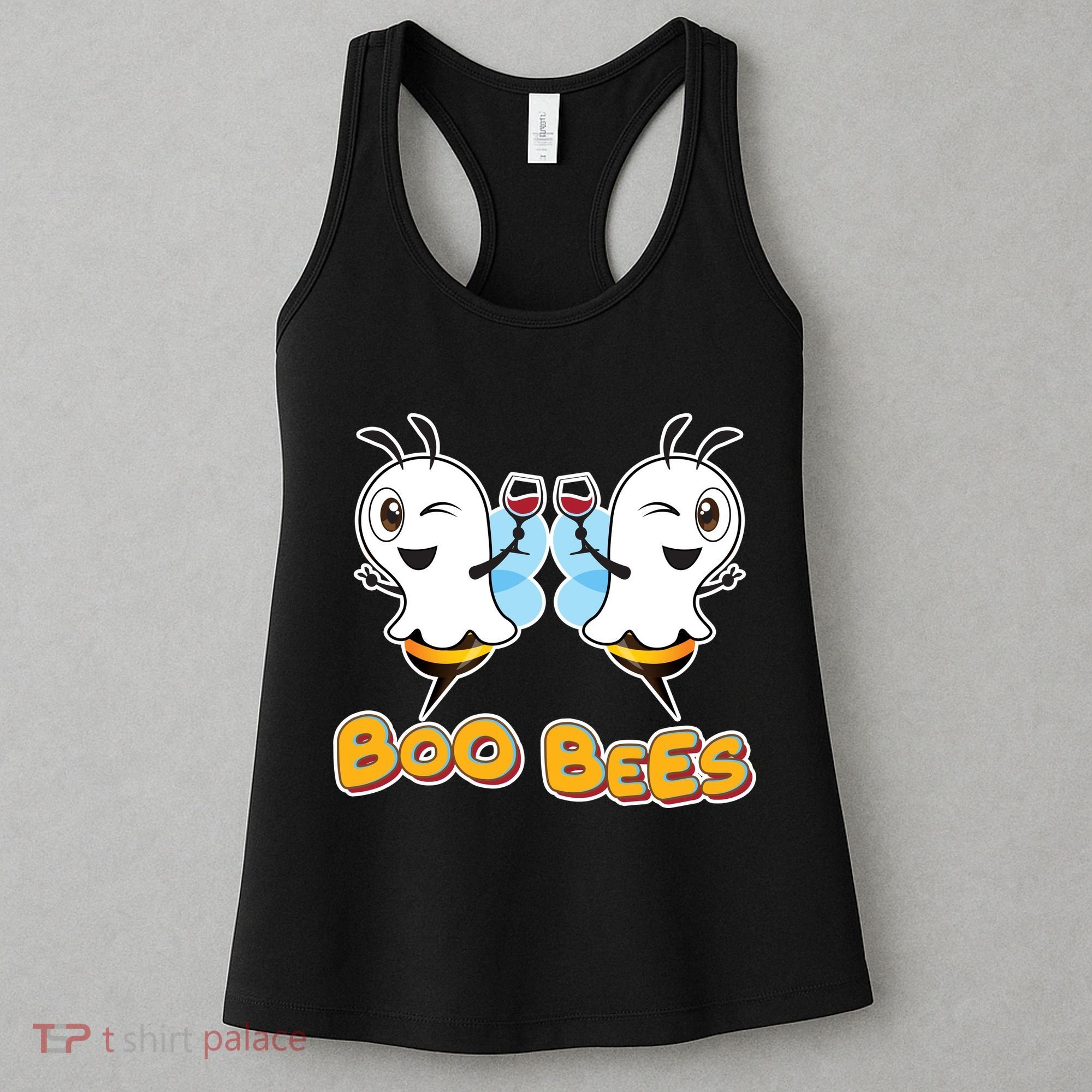 Wine Boo Bees Funny Ghost Women's Tank Top