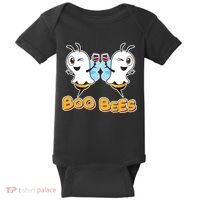 Wine Boo Bees Funny Ghost Baby Bodysuit thumb 0