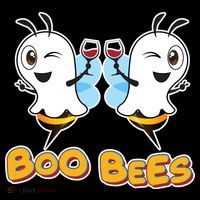 Wine Boo Bees Funny Ghost Tank Top thumb 6