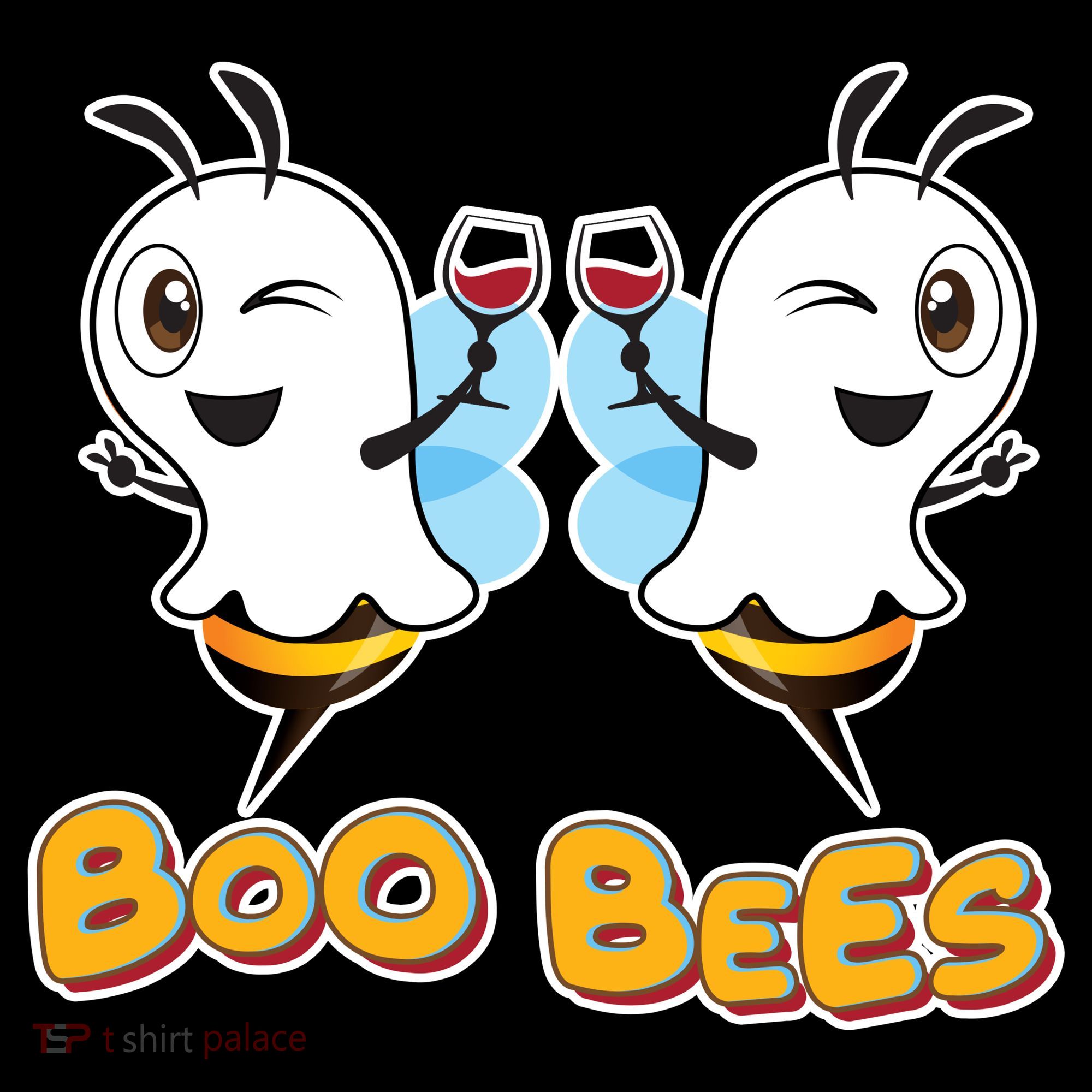 Wine Boo Bees Funny Ghost Tank Top