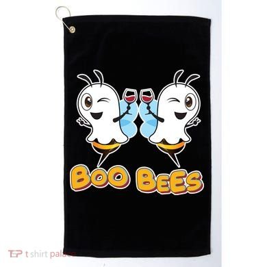 Wine Boo Bees Funny Ghost Golf Towel
