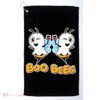Wine Boo Bees Funny Ghost Golf Towel thumb 0