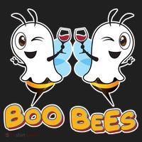 Wine Boo Bees Funny Ghost Golf Towel thumb 3