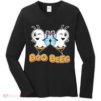 Wine Boo Bees Funny Ghost Women's Long Sleeve Shirt thumb 0