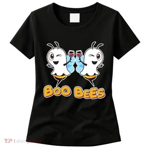 Wine Boo Bees Funny Ghost Women's T-Shirt in the selected color