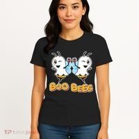 Wine Boo Bees Funny Ghost Women's T-Shirt thumb 4