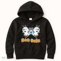 Wine Boo Bees Funny Ghost Kids Hoodie thumb 0