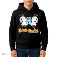 Wine Boo Bees Funny Ghost Kids Hoodie thumb 4