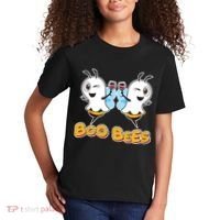 Wine Boo Bees Funny Ghost Kids T-Shirt thumb 2