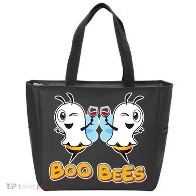 Wine Boo Bees Funny Ghost Tote Bag
