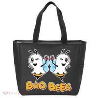 Wine Boo Bees Funny Ghost Tote Bag thumb 0