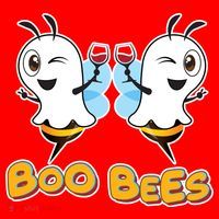 Wine Boo Bees Funny Ghost Santa Hat thumb 1