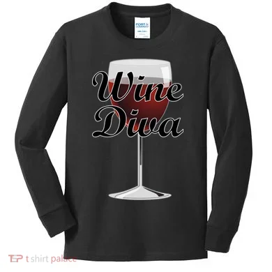 Wine Diva Kids Long Sleeve Shirt