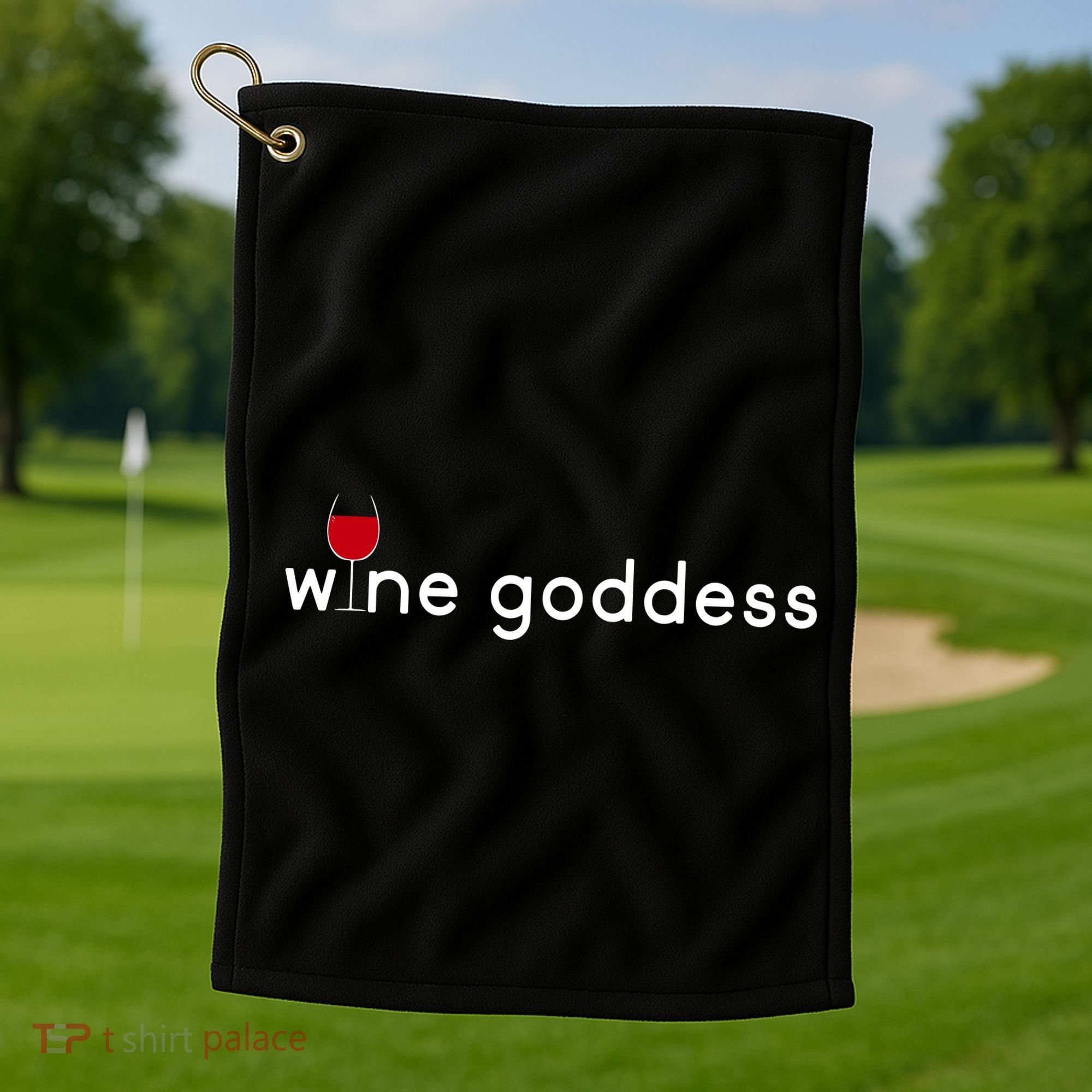 Wine Goddess Golf Towel