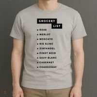 Wine Grocery List T-Shirt thumb 3