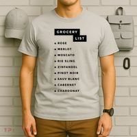 Wine Grocery List T-Shirt thumb 6