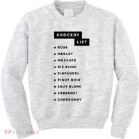 Wine Grocery List Kids Sweatshirt thumb 0