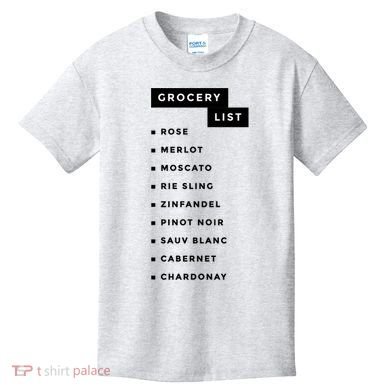 Wine Grocery List Kids T-Shirt