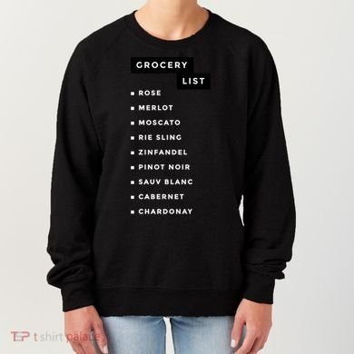 Wine Grocery List Women's Sweatshirt