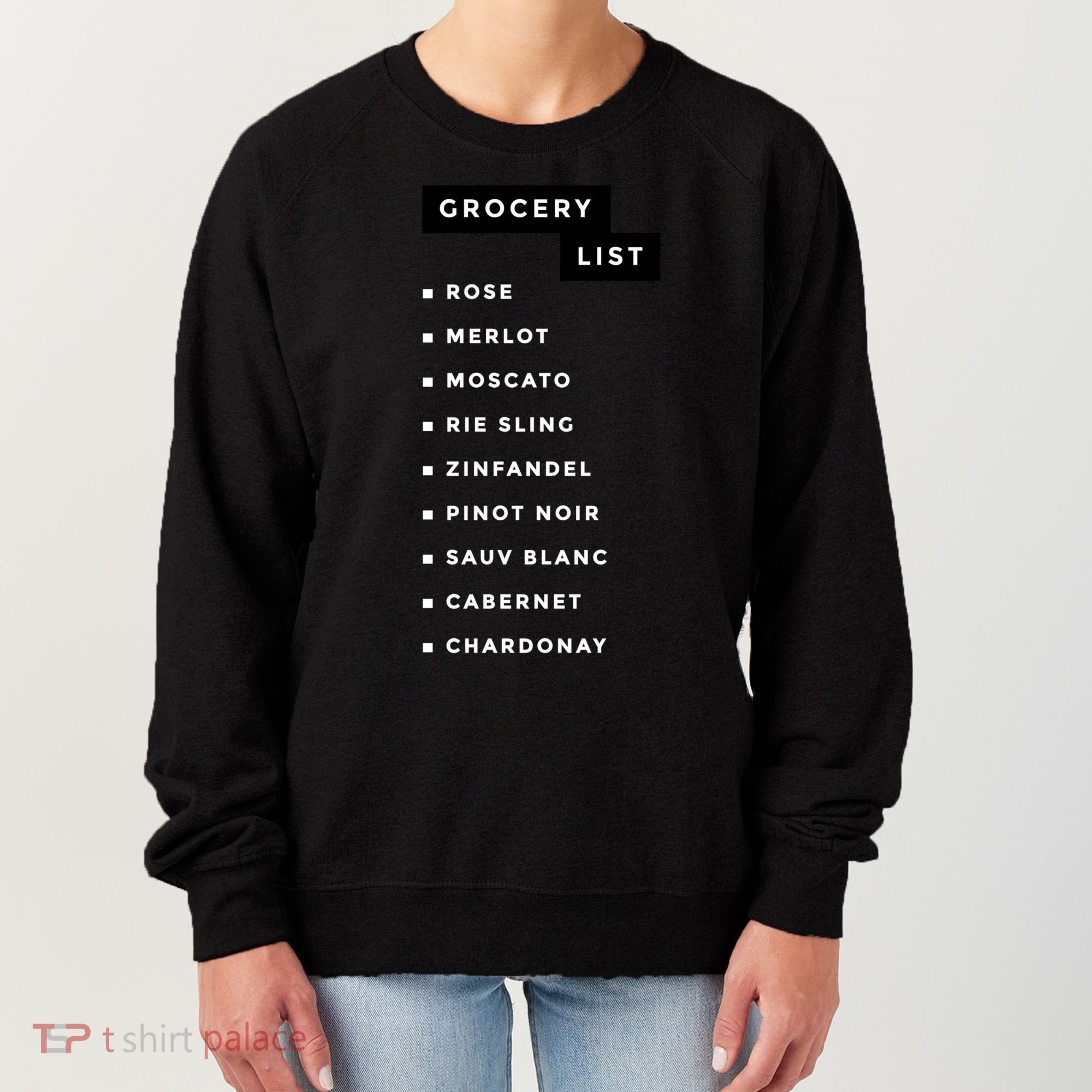 Wine Grocery List Women's Sweatshirt