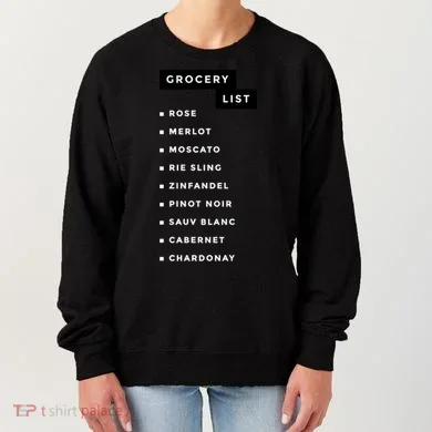 Wine Grocery List Women's Sweatshirt