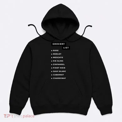 Wine Grocery List Hoodie