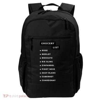 Wine Grocery List Backpack