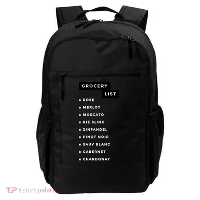 Wine Grocery List Backpack
