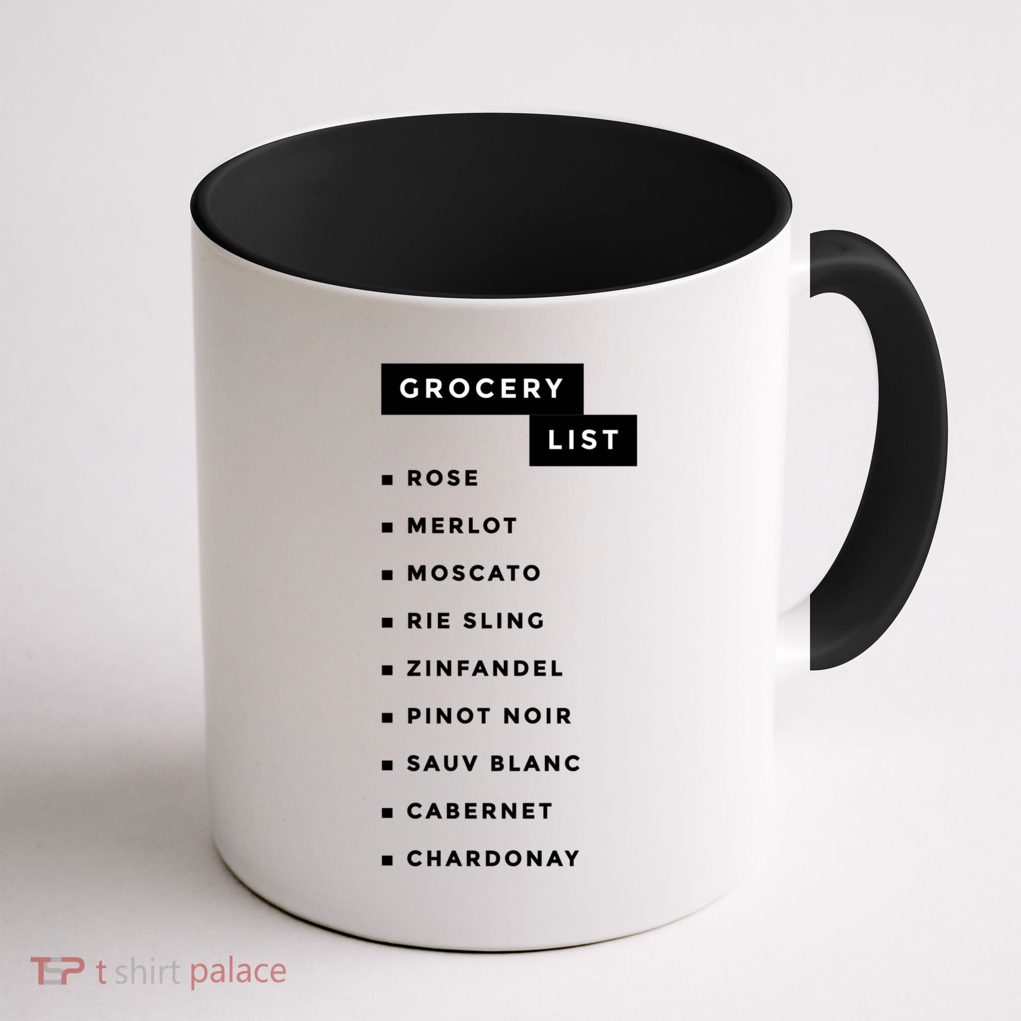 Wine Grocery List Coffee Mug