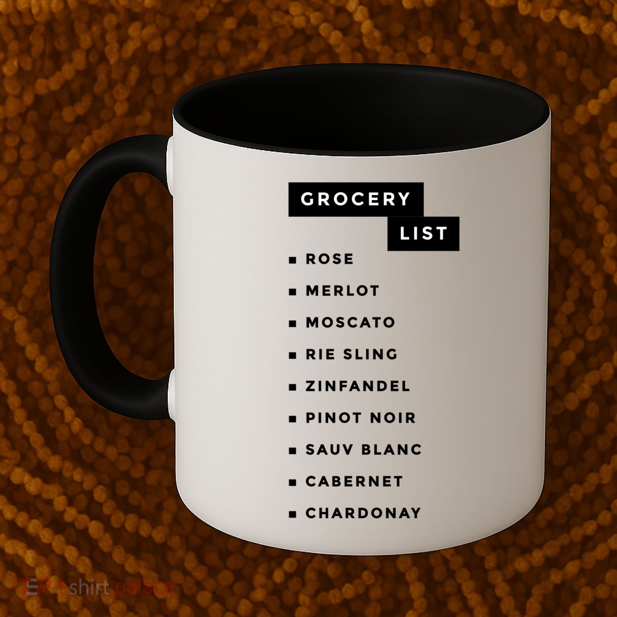 Wine Grocery List Coffee Mug