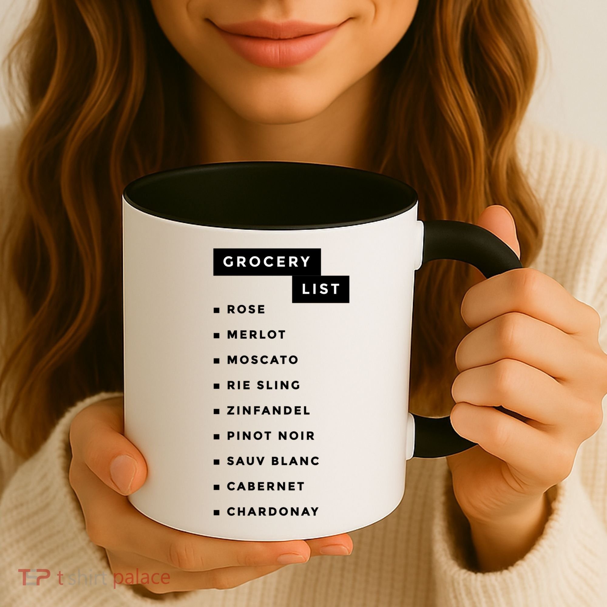 Wine Grocery List Coffee Mug