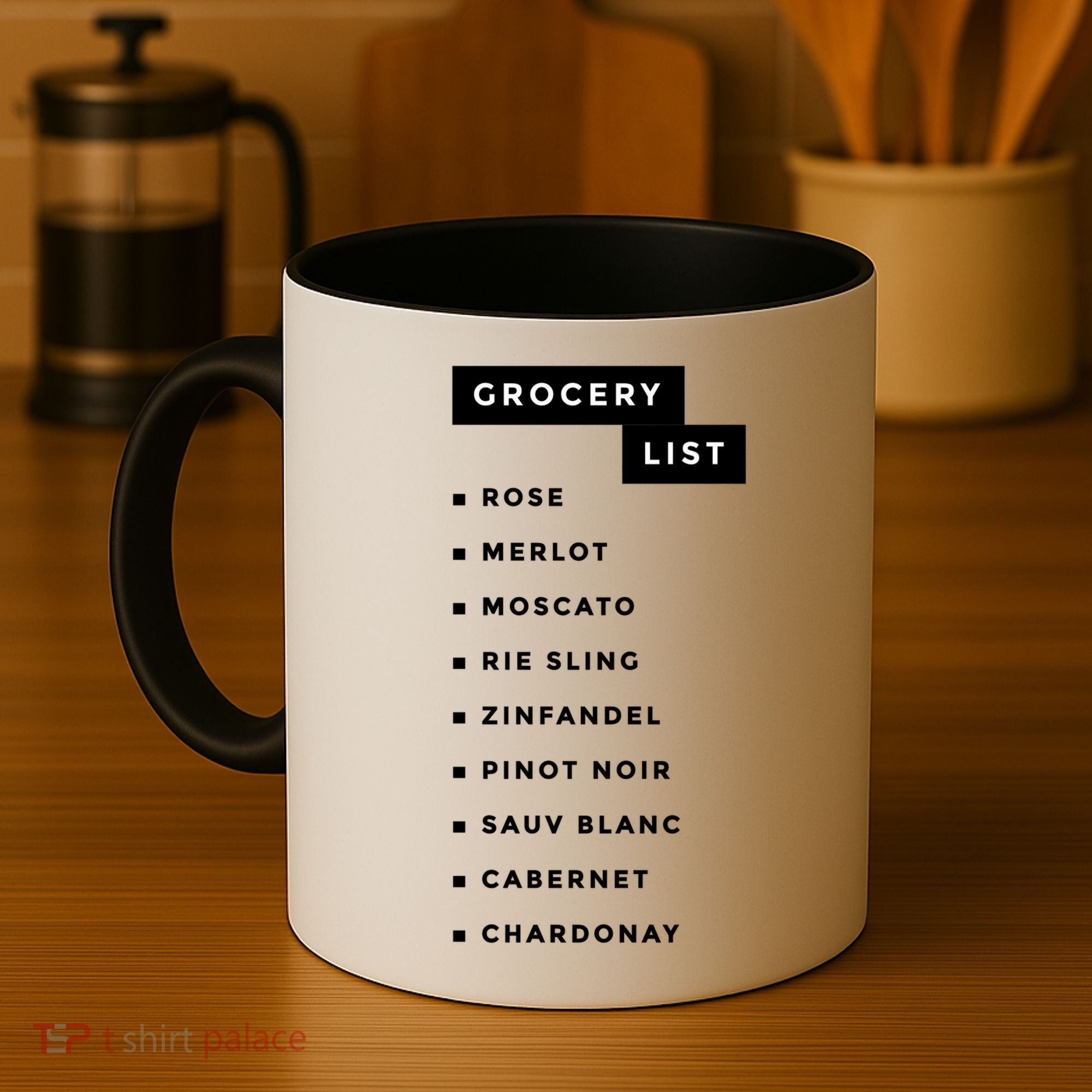 Wine Grocery List Coffee Mug