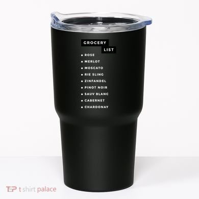 Wine Grocery List Tumbler