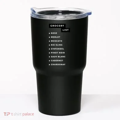 Wine Grocery List Tumbler