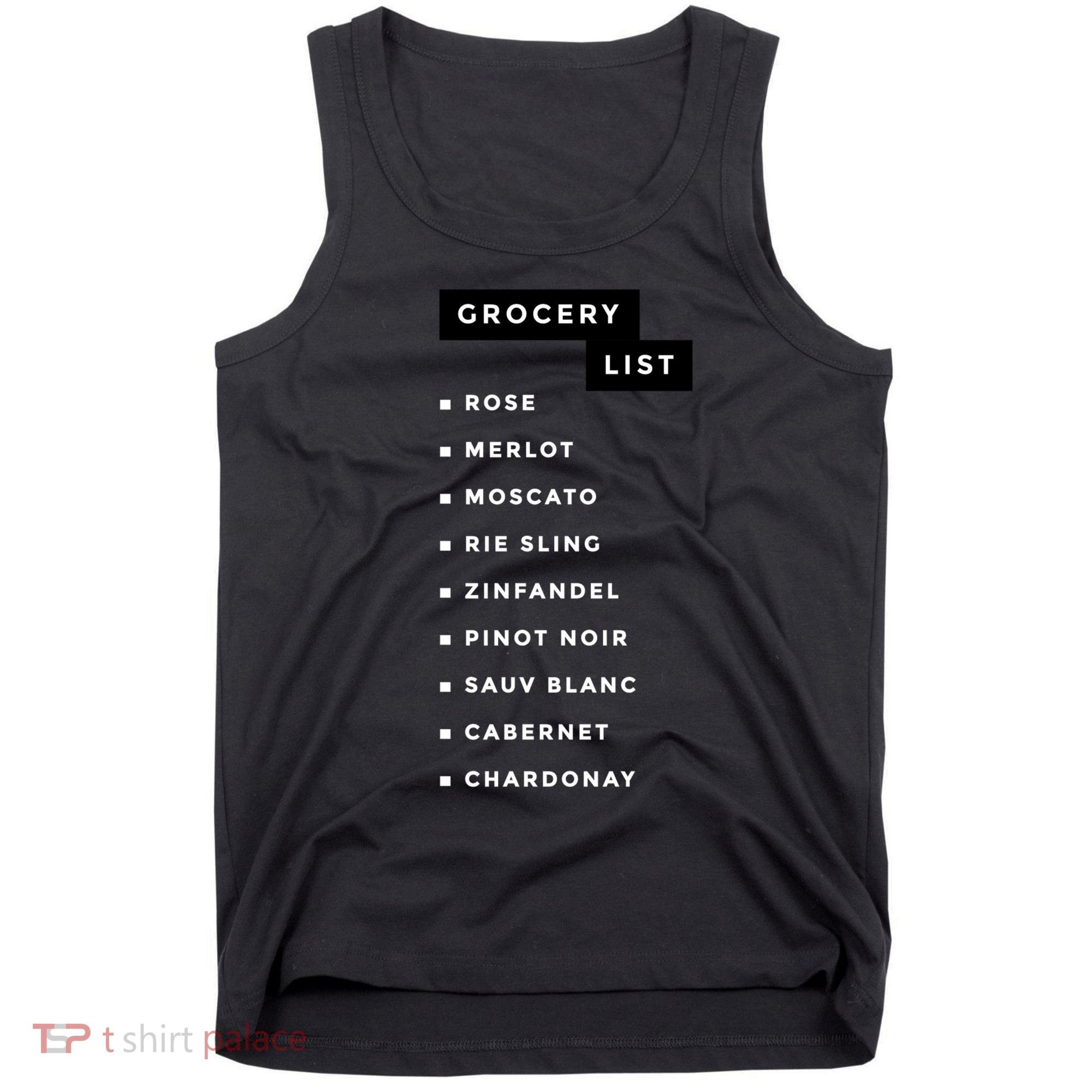 Wine Grocery List Tank Top