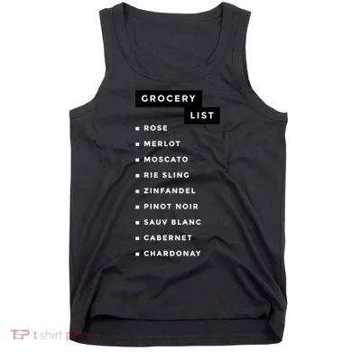 Wine Grocery List Tank Top