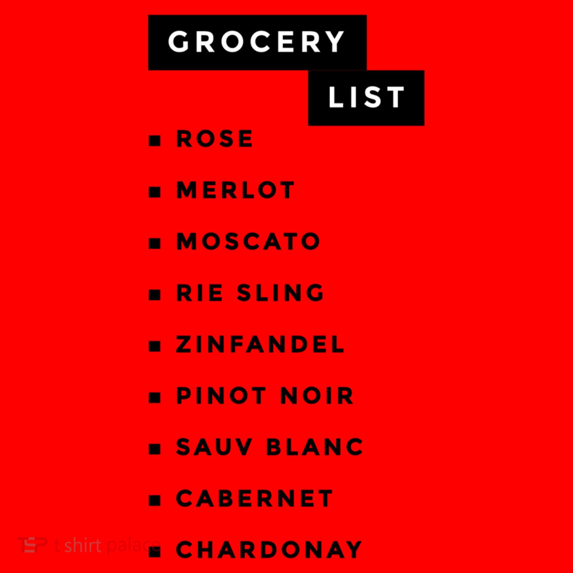 Wine Grocery List Santa Hat