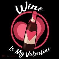 Wine is My Valentine Funny Valentine's Day Women's Tank Top thumb 5