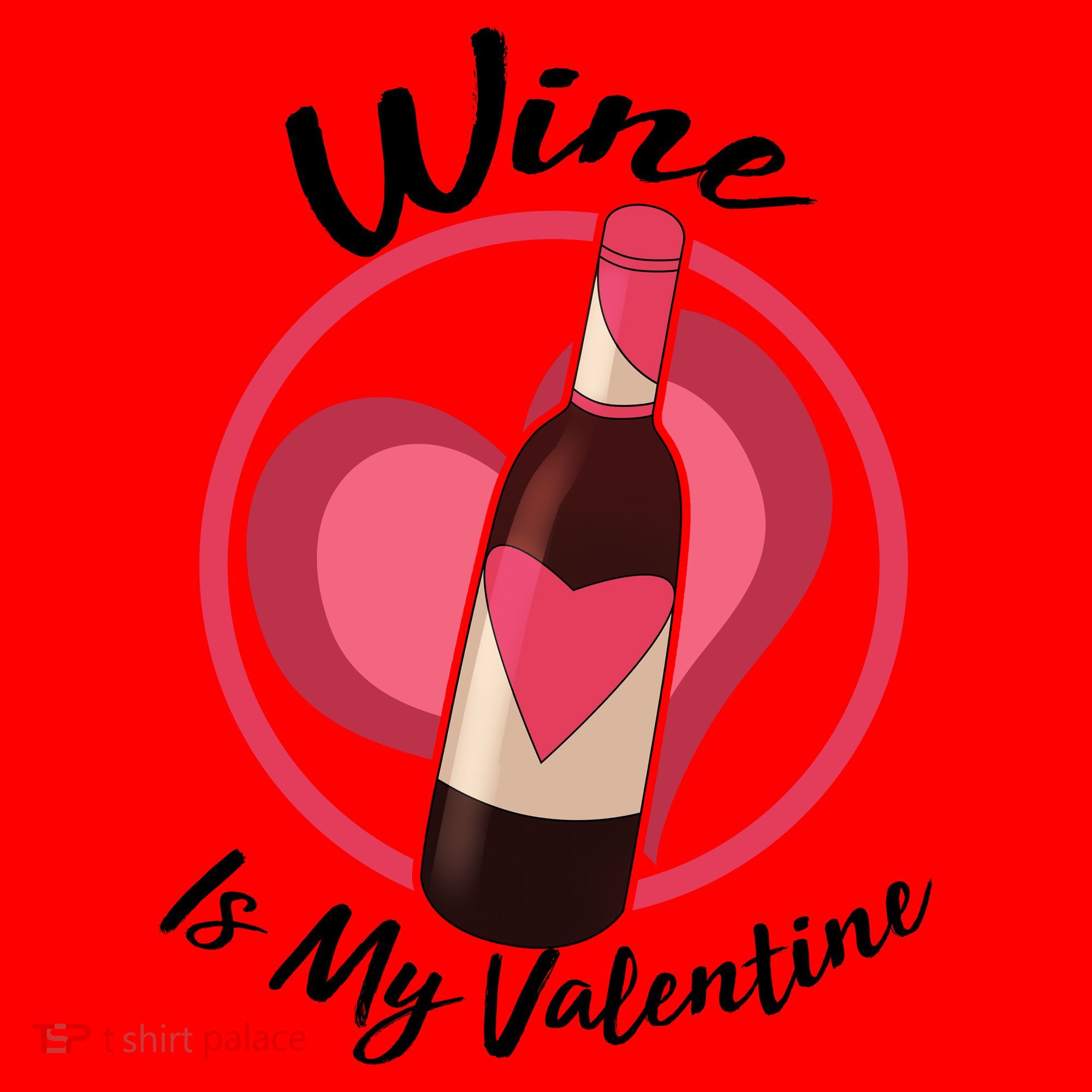 Wine is My Valentine Funny Valentine's Day Santa Hat