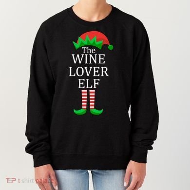 Wine Lover Elf Family Matching Christmas Women's Sweatshirt