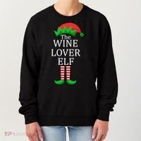 Wine Lover Elf Family Matching Christmas Women's Sweatshirt thumb 0