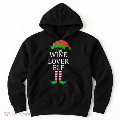 Wine Lover Elf Family Matching Christmas Hoodie