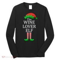 Wine Lover Elf Family Matching Christmas Long Sleeve Shirt thumb 0